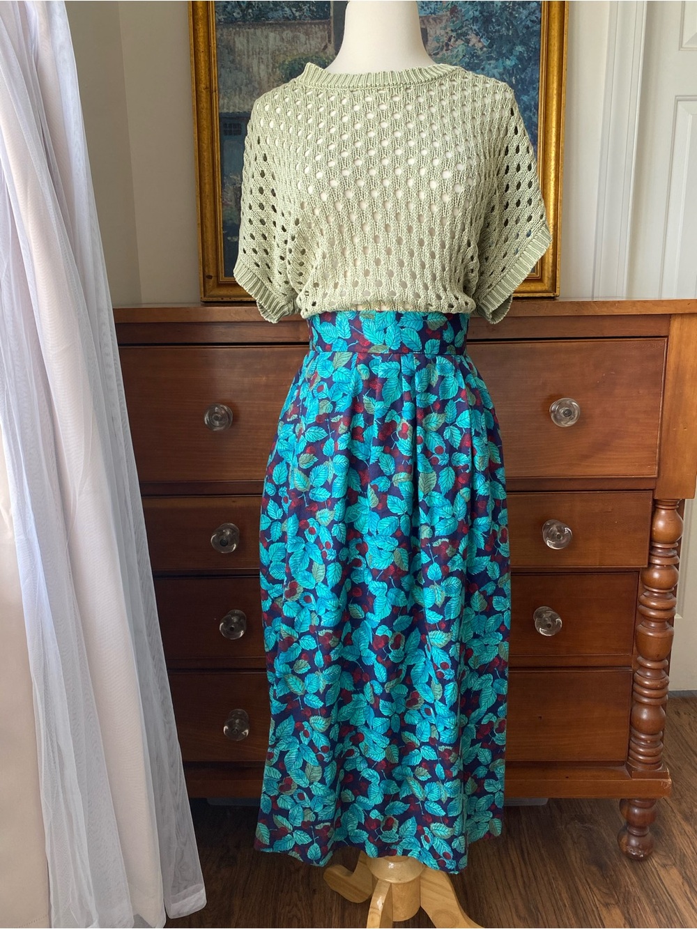Vintage Bonworth Raspberry Skirt Size Small